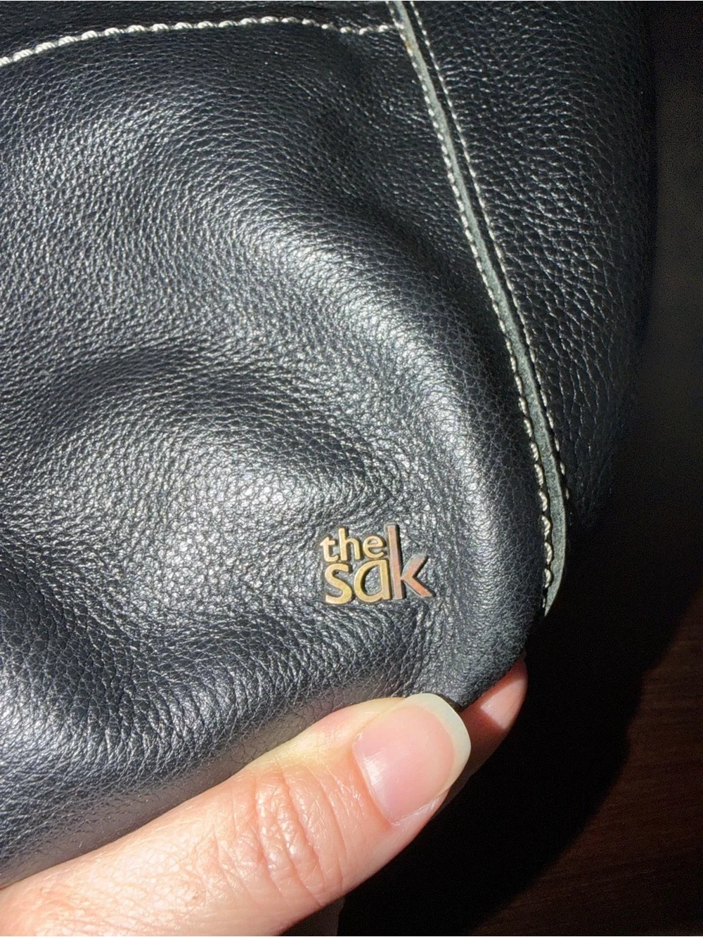 The Sak Black Pebbled Leather Hobo Shoulder Bag